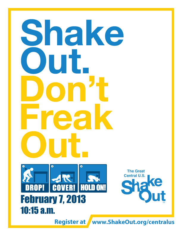 Poster Image: ShakeOut Don't Freak Out