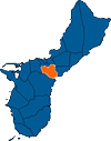 Guam Map with the village of Chalan Pago-Ordot highlighted