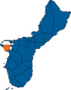 Guam Map with the Naval Station highlighted