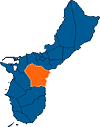 Guam Map with the village of Yona highlighted