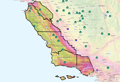 Central Coast Area Shaking Potential