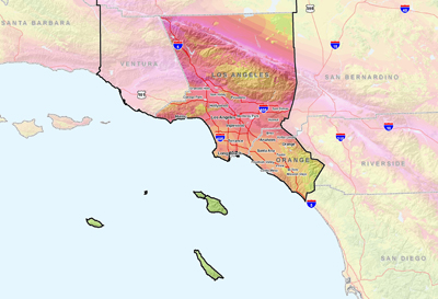 So Cal (West) Area Shaking Potential