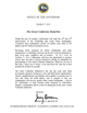 California Governor Jerry Brown Letter