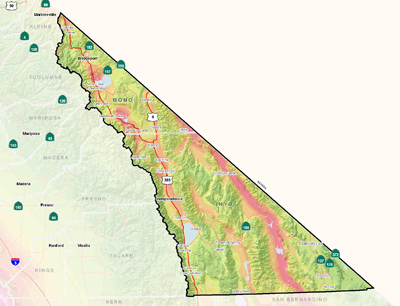 Inyo-Mono Area Shaking Potential