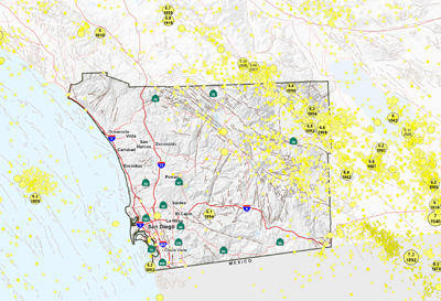 San Diego Area Epicenters