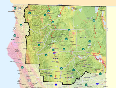 Shasta Cascade Area Shaking Potential