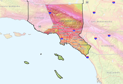 So Cal Coast Area Shaking Potential