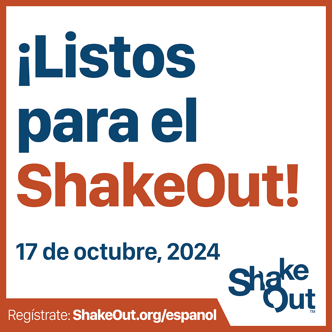 Get Ready ShakeOut promotional graphic.