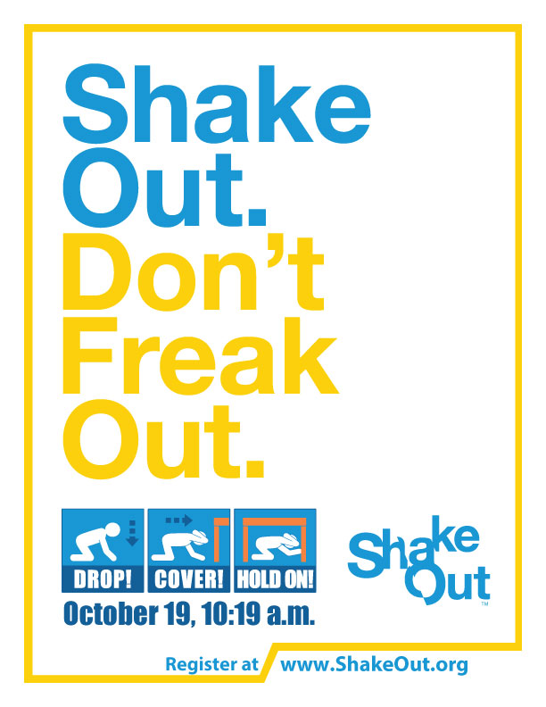 the great u s virgin islands shakeout resources lay out of flyers about earthquake