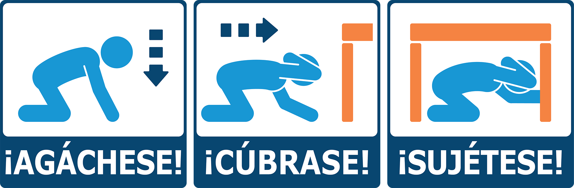 agacharse cubrirse sujetarse image