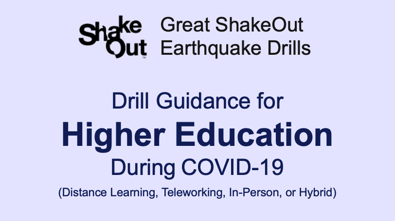 Higher Education ShakeOut Intro Slide
