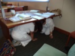Nursing students ShakeOut at the Alameda Free Library!